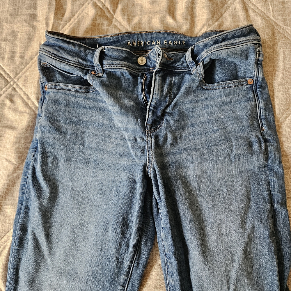 American Eagle Outfitters Women's Light Blue Skinny Jeans